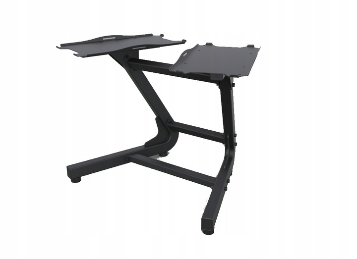 Stalowy stojak na hantle regulowane jednoczęściowy czarny mat 100kg AROW