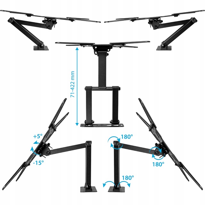 OBROTOWY UCHWYT DO TELEWIZORA TV LED LCD WIESZAK MOCNY ŚCIENNY 22-65 CALI