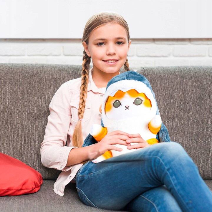 Kot Rekin Kotorekin 55Cm Przytulanka Xl Miś Maskotka Poduszka Duży Pluszowy