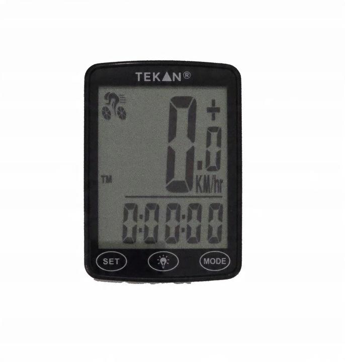 BEZPRZEWODOWY LICZNIK ROWEROWY PRĘDKOŚCIOMIERZ PODŚWIETLENIE DO ROWERU