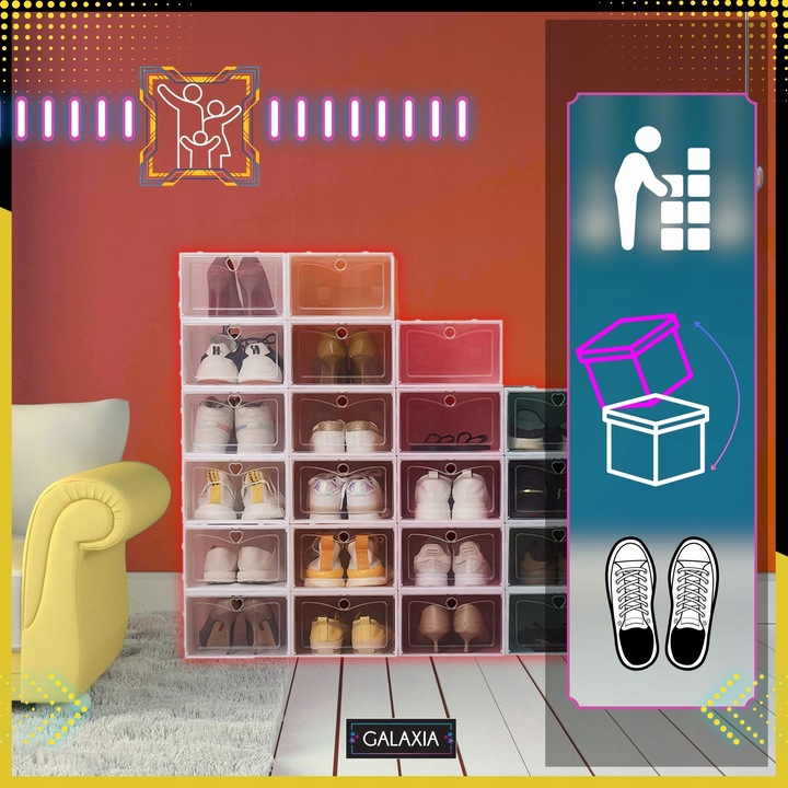 10X PUDEŁKA NA BUTY ORGANIZER PUDEŁKO SZAFKA PÓŁKA STOJAK POJEMNIKI