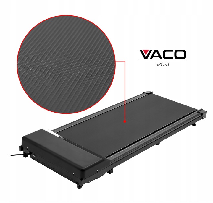 Bieżnia (Walking pad) VACO z wyświetlaczem LED i zdalnym sterowaniem.