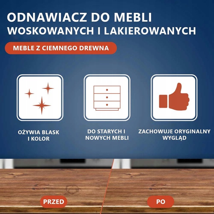Starwax Odnawiacz Meble woskowane lakierowane drewno ciemne renowacja