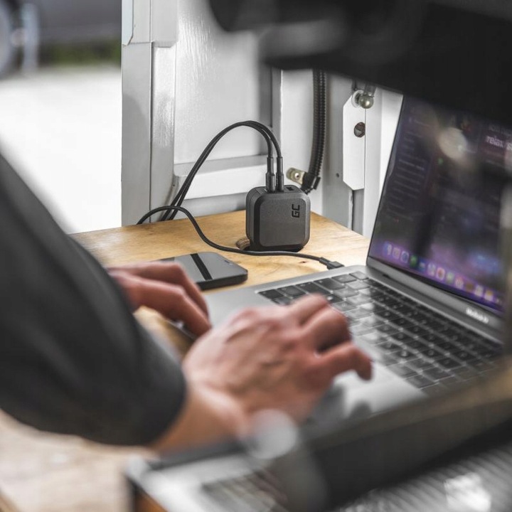 ŁADOWARKA GC PowerGaN 65W 2x USB-C PD USB-A QC 3.0