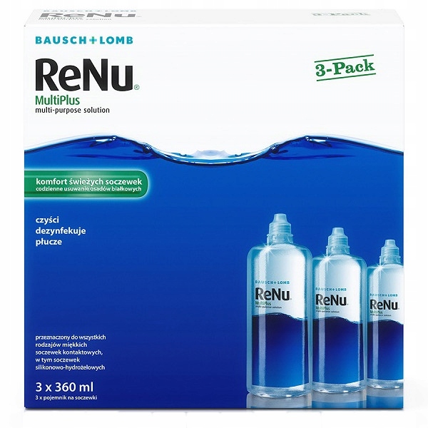 Płyn Do Soczewek RENU MULTIPLUS 3 x 360 ml