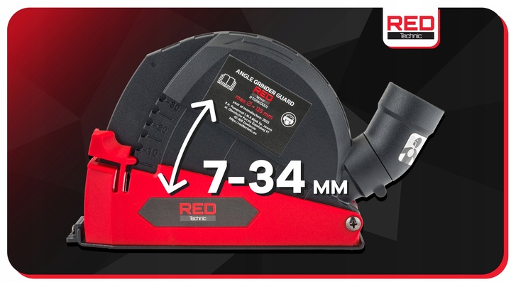 OSŁONA PRZECIWPYŁOWA DO SZLIFIERKI KĄTOWEJ ODSYSAJĄCA TARCZE 115-125
