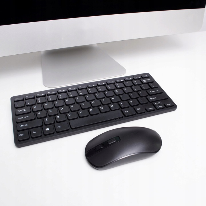 KLAWIATURA + MYSZ MYSZKA BEZPRZEWODOWA SLIM CICHA ZESTAW DO KOMPUTERA