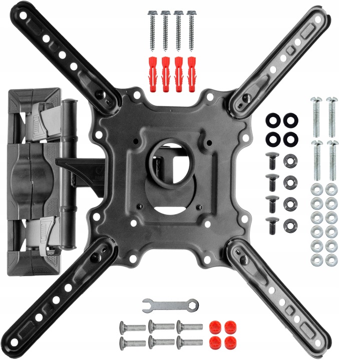 UCHWYT DO TELEWIZORA TV 32-55" WIESZAK REGULOWANY ŚCIENNY + CZĘŚCI