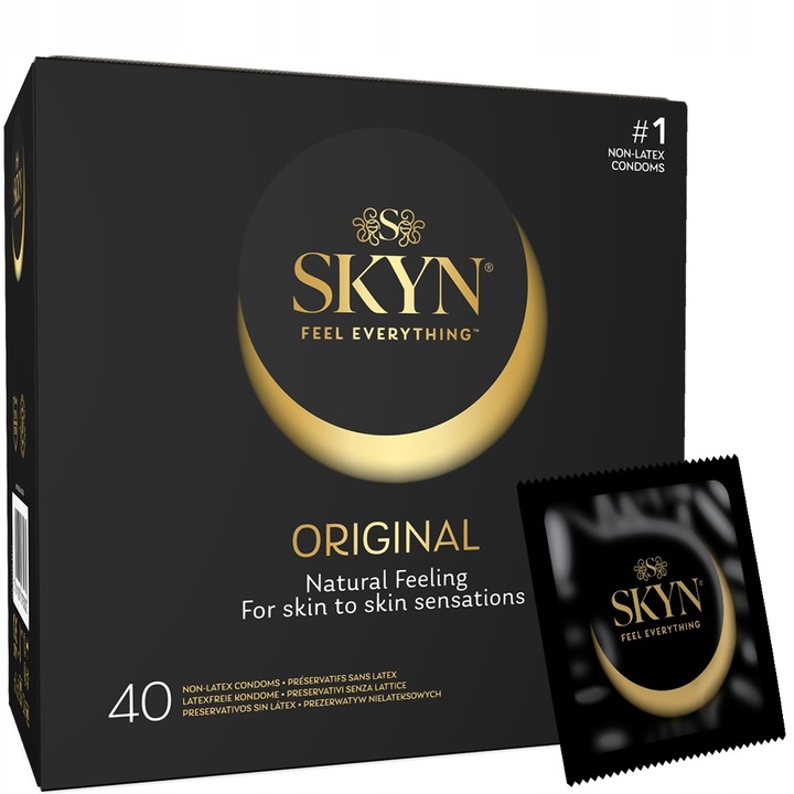 Prezerwatywy SKYN ORIGINAL 40 sztuk Klasyczne BEZ LATEKSU Cienkie Gładkie