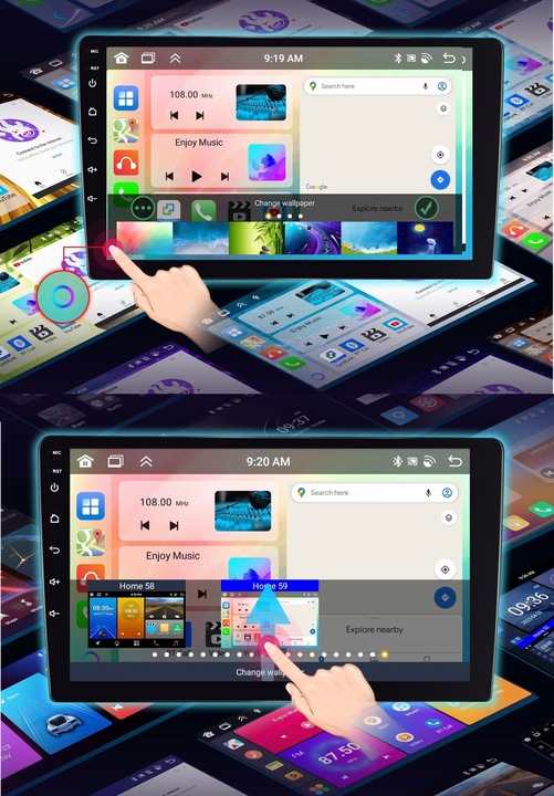 RADIO SAMOCHODOWE 2 DIN ANDROID AUTO CARPLAY 4GB/64GB ANDROID 13 RDS