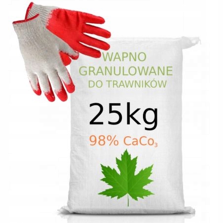WAPNO GRANULOWANE OGRODNICZE NAWÓZ DO TRAWNIKA 25KG CACO3