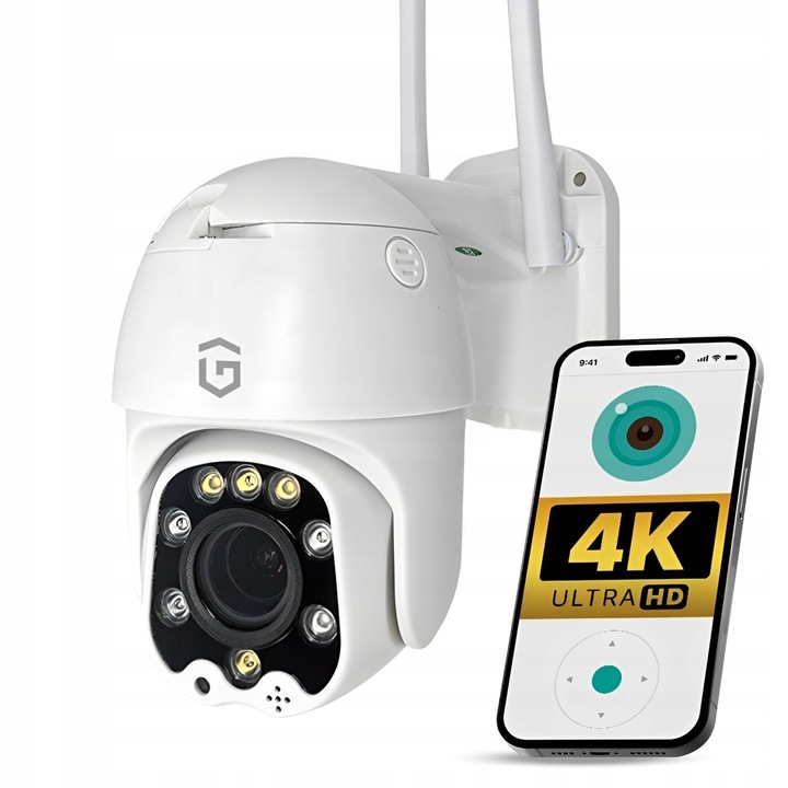 KAMERA ZEWNĘTRZNA IP WiFi OBROTOWA 8 MPX 8 MP 4K IP66 ZOOM 5X DETEKCJA