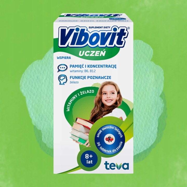VIBOVIT UCZEŃ Witaminy + Żelazo 30 tabl.