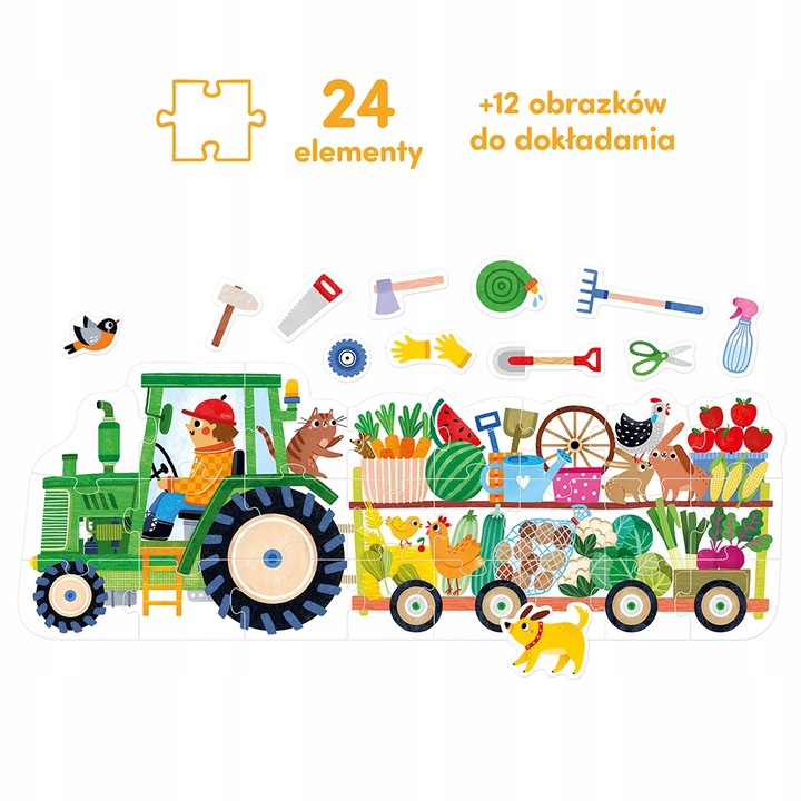 CzuCzu Moto Puzzle Traktor Układanka Duże 24 elementy 2+ 93211