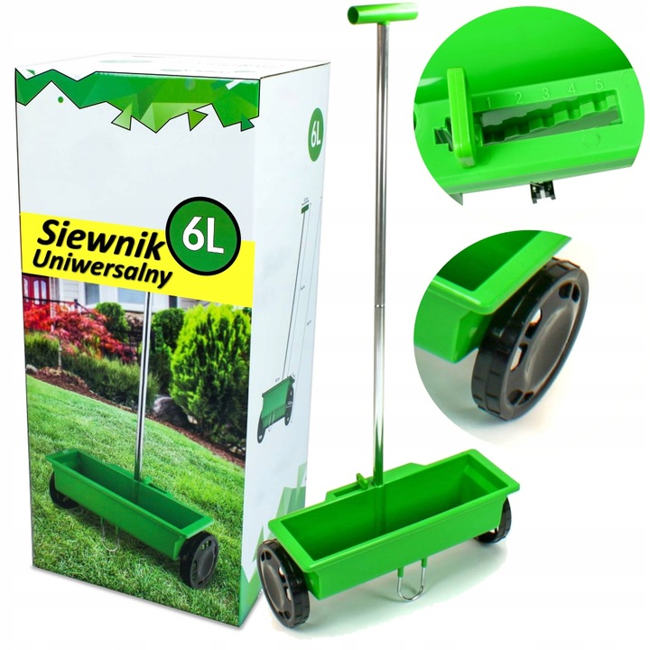 SIEWNIK DO TRAWY RĘCZNY OGRODOWY ROZSIEWACZ NASION NAWOZU SOLI PIASKU