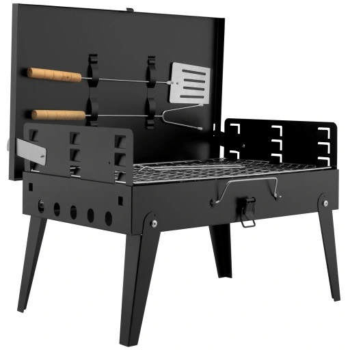 Grill Węglowy Turystyczny XXL Przenośny Składany Walizka + Akcesoria