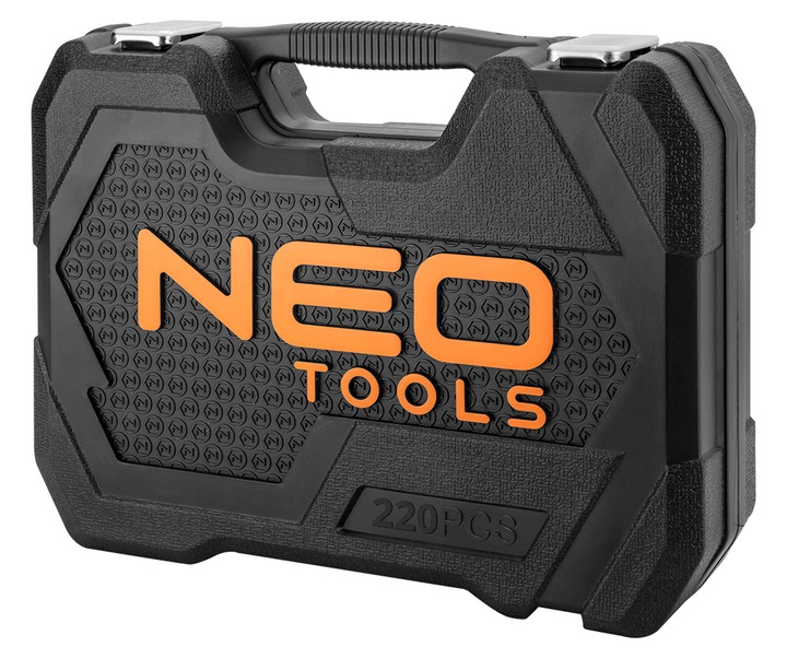 NEO Zestaw Kluczy Nasadowych 220 Elementów 1/2", 3/8", 1/4" Walizka
