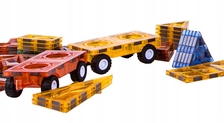 Klocki Magnetyczne Konstrukcyjne Panele Magnetic TILES Pojazdy Figury 100