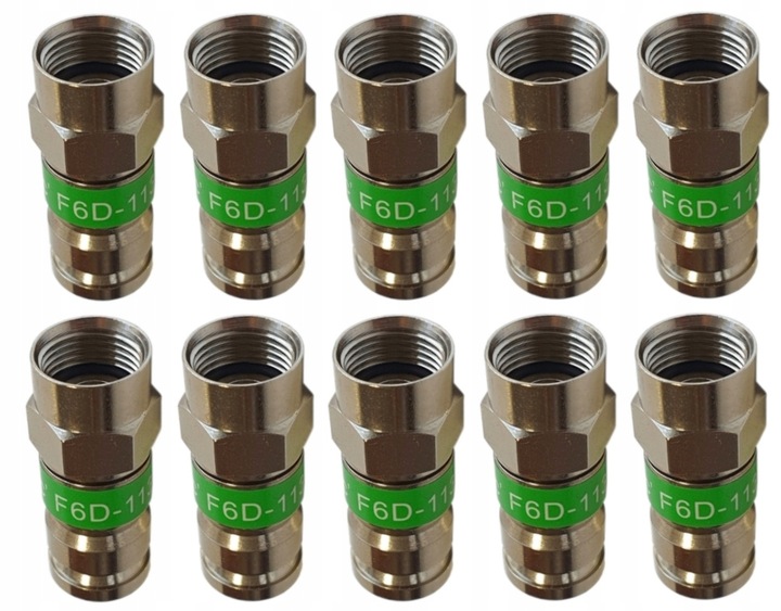 10 sztuk Wtyk Kompresyjny Złączki F 113 na Przewód Kabel TRISHIELD