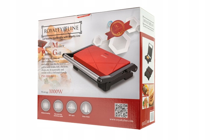 OPIEKACZ DO KANAPEK PANINI TOSTER ROZKŁADANY GRILL 2w1 NON-STICK Duży