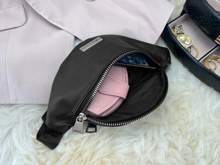 KOCHMANSKI saszetka nerka damska biodrowa na pas wodoodporna czarna