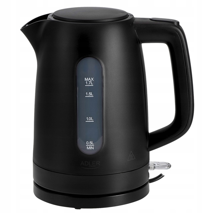 CZAJNIK ELEKTRYCZNY BEZPRZEWODOWY 2200W 1,7l CZARNY CICHY Z