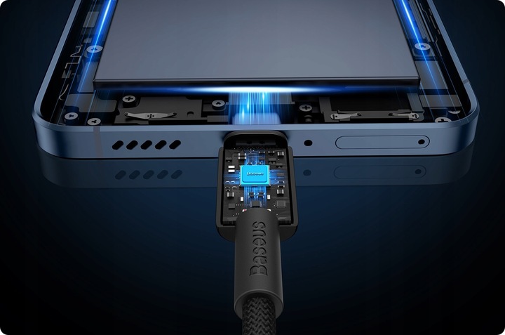 BASEUS KABEL USB-C TYPE-C SZYBKIE ŁADOWANIE PRZEWÓD 100W PD 5A QC 4.0 1M