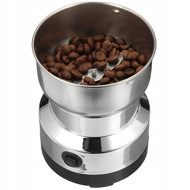 MOCNY MŁYNEK ELEKTRYCZNY DO MIELENIA KAWY ORZECHÓW PRZYPRAW STAL