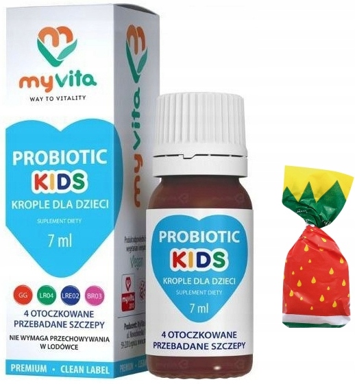 MyVita Probiotic KIDS krople 7ml dla dzieci w kroplach 2 mld CFU GRATIS