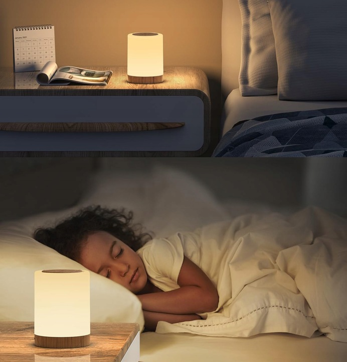 LAMPKA NOCNA LED, DOTYKOWA, ŚCIEMNIANA, LAMPA STOŁOWA LED, LAMPKA