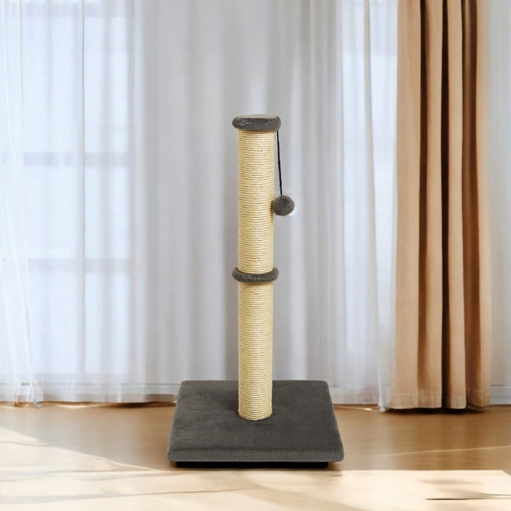 Drapak Dla Kota Wieża SŁUPEK Wysoki 90 cm + Zabawka Sznurek Kulka Pompon