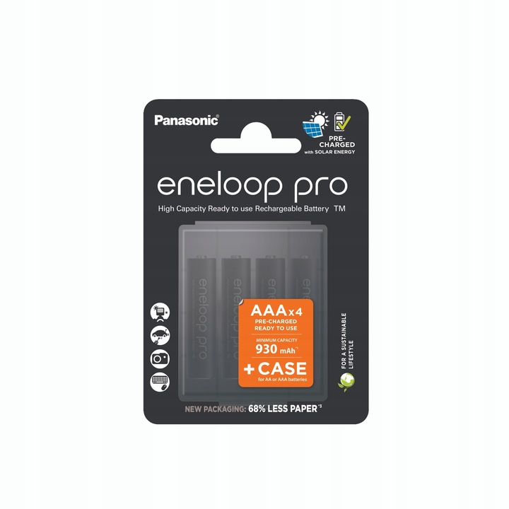 AKUMULATORKI ENELOOP PRO AAA 930 mAh 4x + CASE