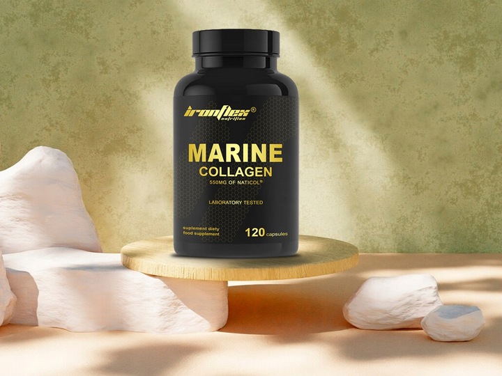 IRONFLEX COLLAGEN MARINE 120 kaps KOLAGEN RYBI MORSKI SKÓRA PAZNOKCIE WIT C