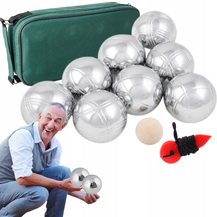 Kule Bule Boule do Gra Gry w Bocce Bocze 8 szt Kul z etui grawerem solidne