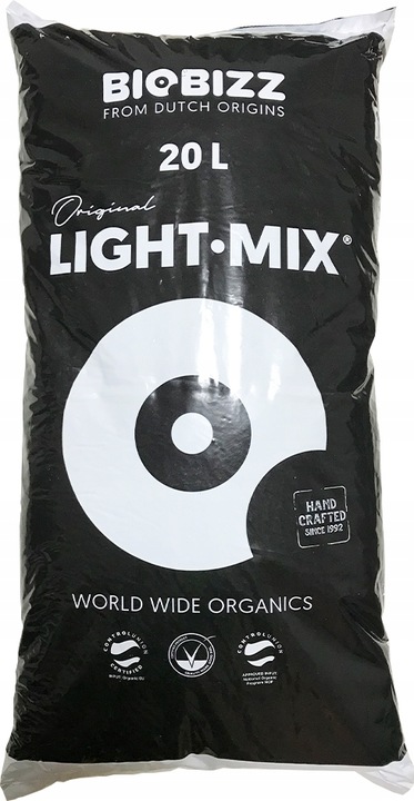 BIOBIZZ LIGHT-MIX 20L, Organiczna ziemia kwiatowa z perlitem, pH 6.2