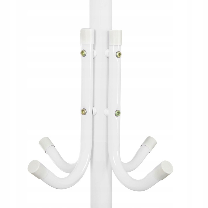 WIESZAK PODŁOGOWY STOJĄCY NA UBRANIA STOJAK METALOWY STABILNY BIALY