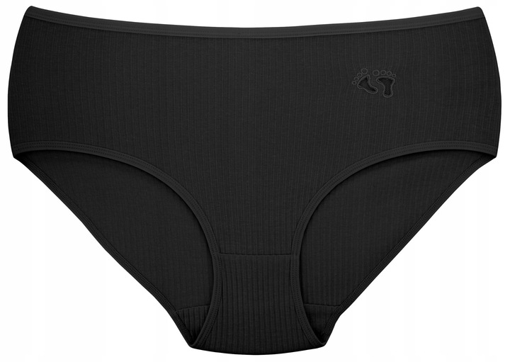 Majtki Bawełniane Damskie Z Wysokim Stanem Figi Prążkowane Wielopak 3XL