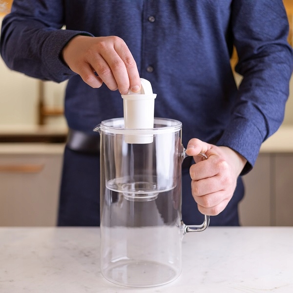 Dzbanek filtrujący szklany Wessper WES202-WH 3l Biały 1x filtr