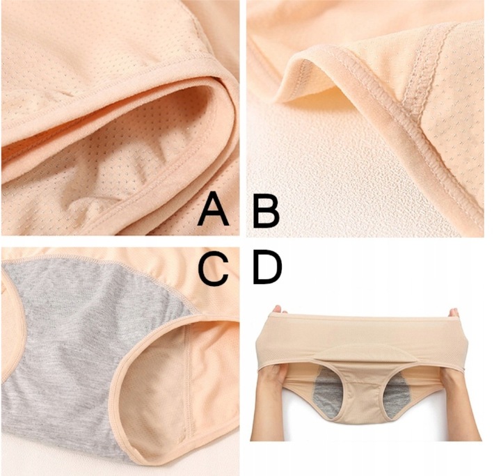 2 szt majtki menstruacyjne figi damskie menstruacyjna nieprzeciekające 3XL