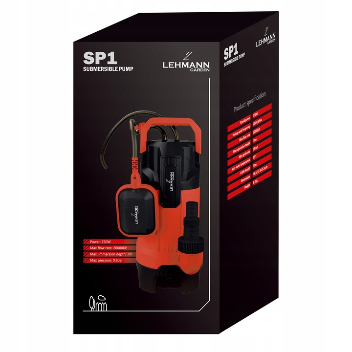 POMPA DO WODY BRUDNEJ CZYSTEJ SZAMBA ŚCIEKÓW PETA 20000l/h 750W