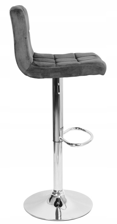 HOKER WELUROWY KRZESŁO BAROWE OBROTOWE REGULOWANE PIKOWANE BAR CHROM