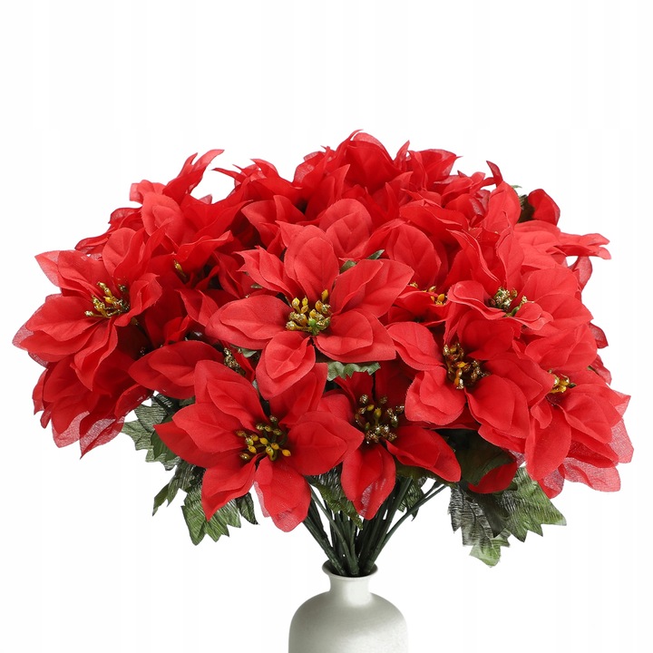 Sztuczne krzewy poinsecji do dekoracji hoteli i przyjęć