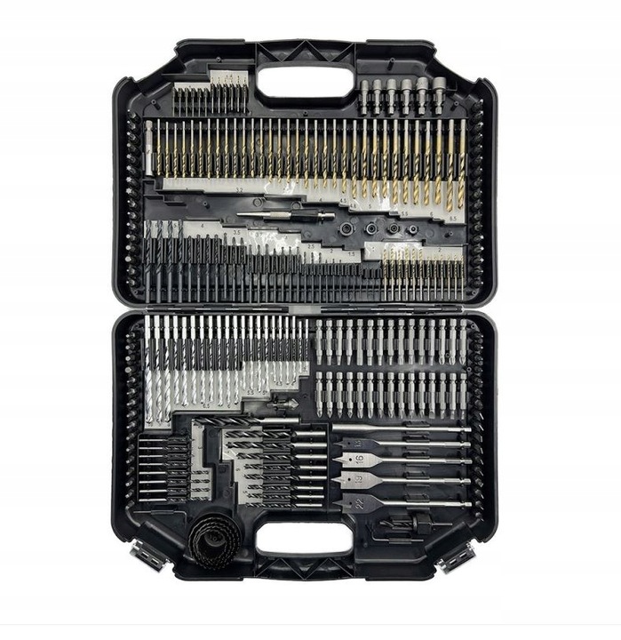 DUŻY ZESTAW KOMPLET WIERTEŁ DŁUT BITÓW OTWORNIC NASADEK 246 ELEMENTÓW HIT