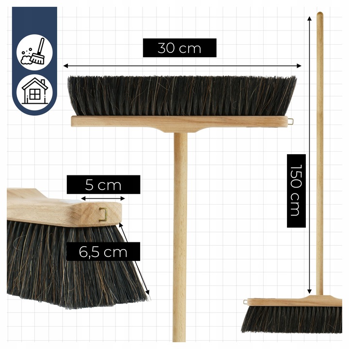 ZAMIATACZ 30 OPRAWNY ZMIOTKA DO ZAMIATANIA MIOTŁA SZCZOTKA + TRZON