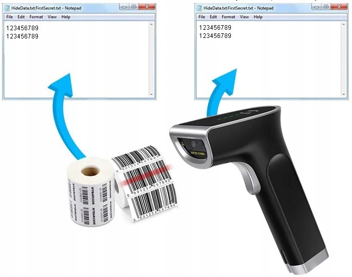 Bezprzewodowy skaner czytnik kodów kreskowych QR 1D 2D z bazą ładującą