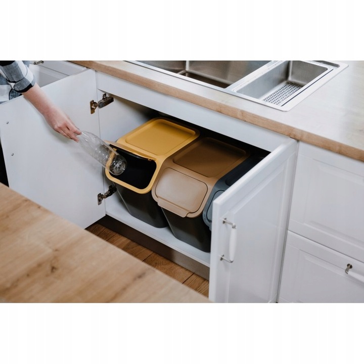 KOSZ NA ŚMIECI POJEMNIK DO SEGREGACJI ODPADÓW PAPIER PLASTIK SZKLO BIO 25 L