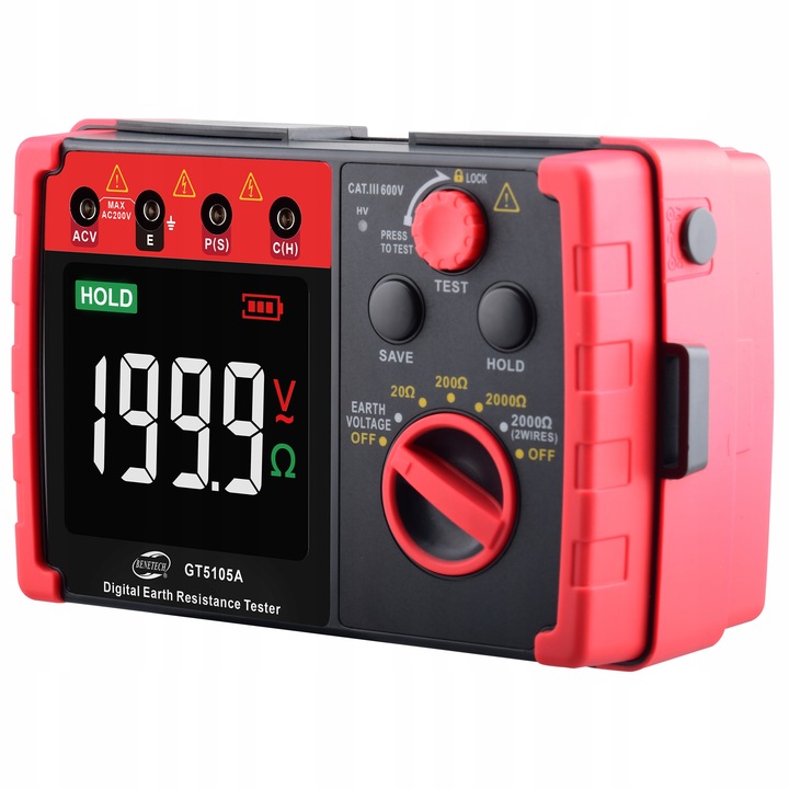 MIERNIK REZYSTANCJI UZIEMIENIA TESTER CYFROWY MULTIMETR