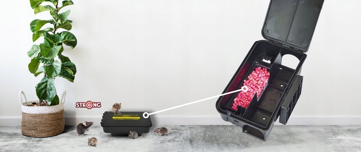 BARDZO SILNA TRUTKA NA SZCZURY I MYSZY GRANULAT BROMADIOLON STRONG 3KG