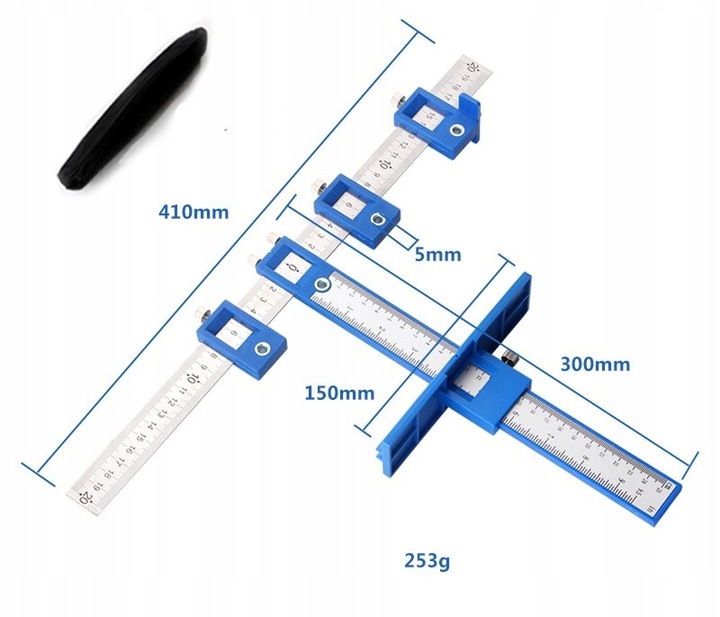 Szablon Znacznik Wzornik do Wiercenia Pod Uchwyt Szablon do Szuflad