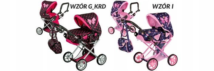 WÓZEK DLA LALEK GŁĘBOKI SPACERÓWKA GONDOLA 3w1 KINDERPLAY TORBA POŚCIEL